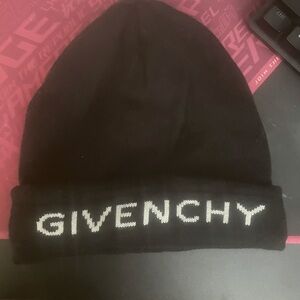 givenchy black logo beanie